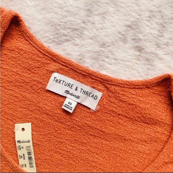NEW Madewell Texture & Thread Ruffle Top - Picture 3 of 10